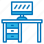 accessory, computer, desk, station, table 