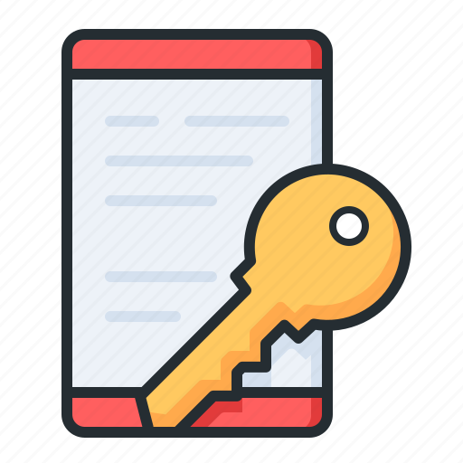 Key, smartphone, lock, mobile security icon - Download on Iconfinder
