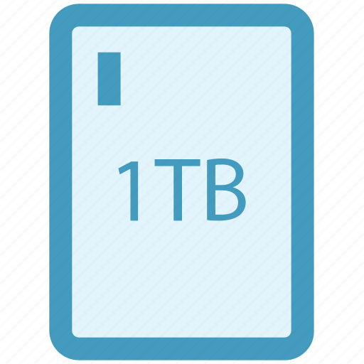 1tb hard, drive, external hard, extra hard disk, hard disk, hdd icon - Download on Iconfinder