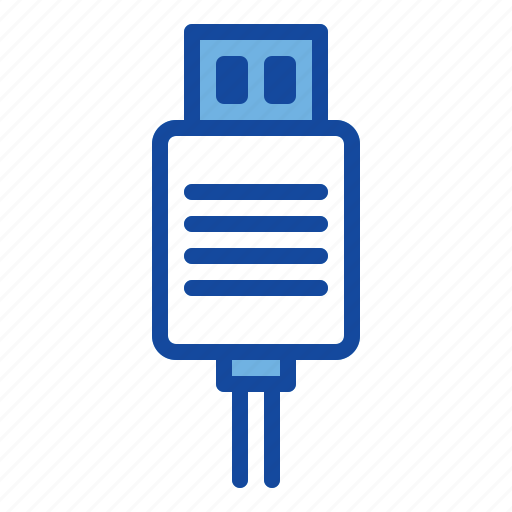 Usb, cable, plug, connector, flash icon - Download on Iconfinder