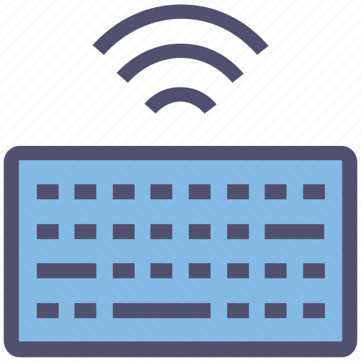 Computer keyboard, input, keyboard, signals, typing, wireless, wireless keyboard icon - Download on Iconfinder