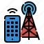communication, mobile, network, phone, tower 