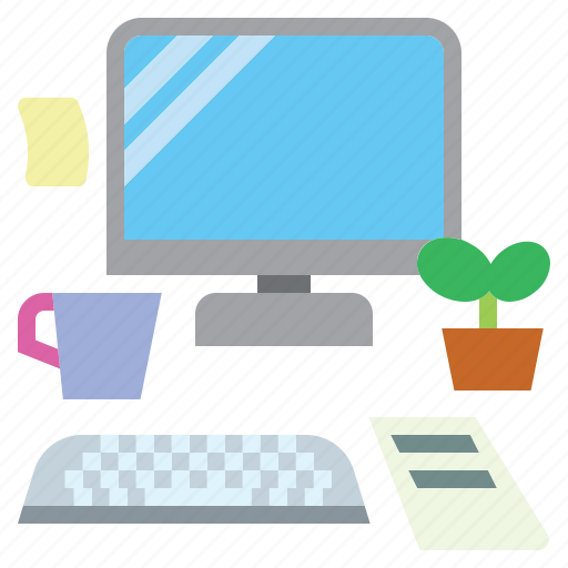 Desk, journalist, office, profession, utensils, workspace icon - Download on Iconfinder