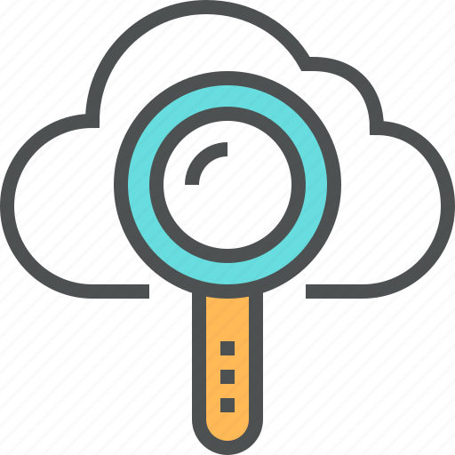 Cloud, computing, database, optimization, search, searching, server icon - Download on Iconfinder
