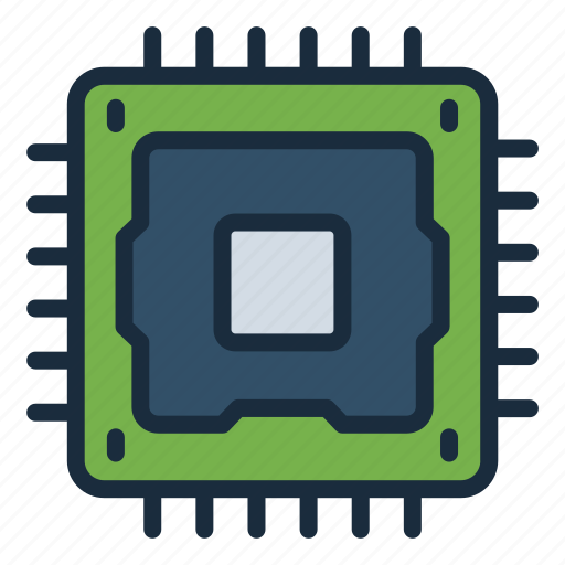 Processor, chip, soc, cpu, computer, hardware, peripheral icon - Download on Iconfinder