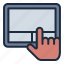 touchpad, gesture, hand, input, computer, hardware, peripheral 