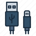 usb, cable, data, connector, computer, hardware, peripheral
