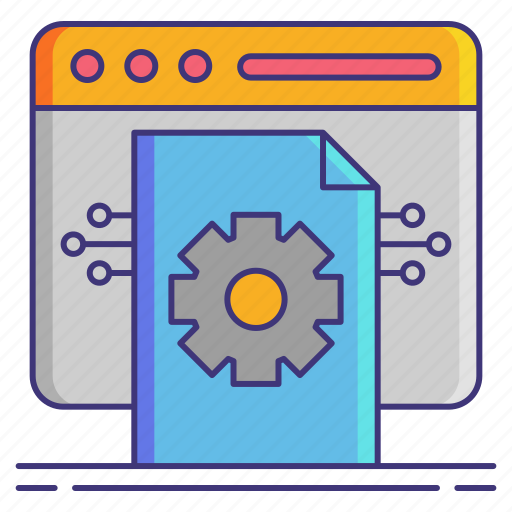 Computer programming, document, gear, settings icon - Download on Iconfinder