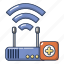 cartoon, computer, device, logo, object, repair, router 