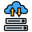 cloud, network, server, storage 