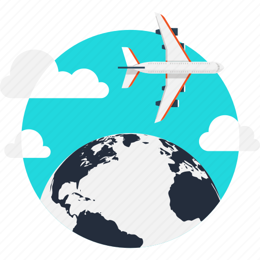 Airplane, business, global, international, location, travel, world icon - Download on Iconfinder