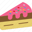 cake, slice, bakery, chocolate, dessert, food, strawberry