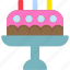 cake, birthday, candles, celebration, dessert, party 