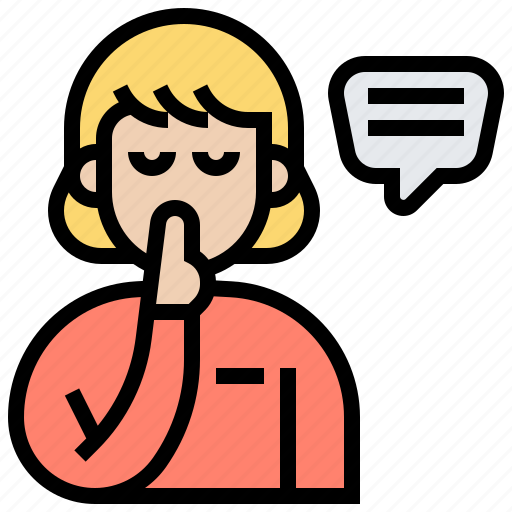 Confidential, hushed, mute, secret, silence icon - Download on Iconfinder