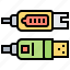 connector, equipment, micro, plug, usb 