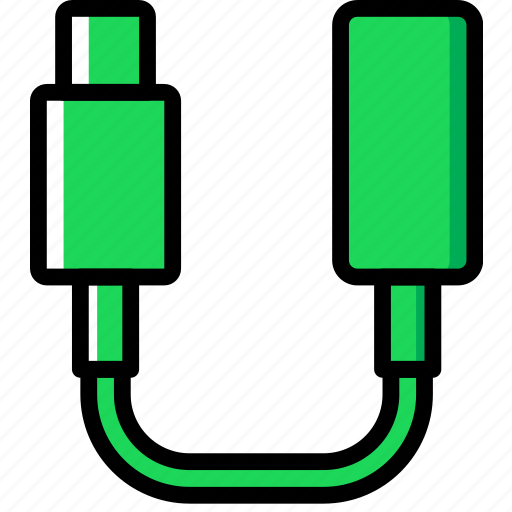 Adaptor, cable, connector, headphones, iphone, plug icon - Download on Iconfinder