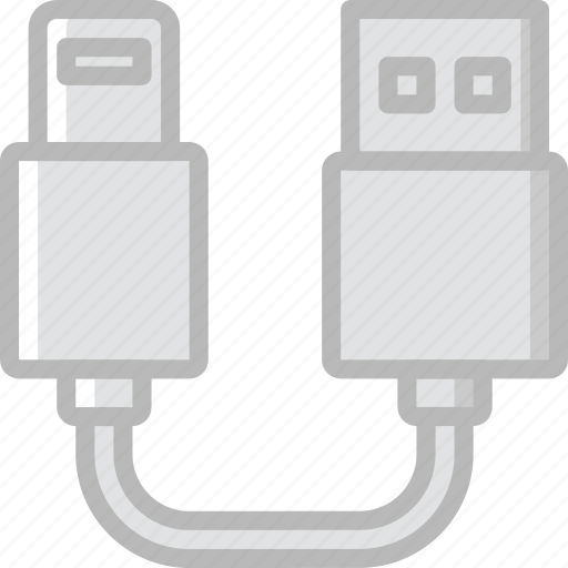 Cable, connector, lightning, plug, to, usb icon - Download on Iconfinder