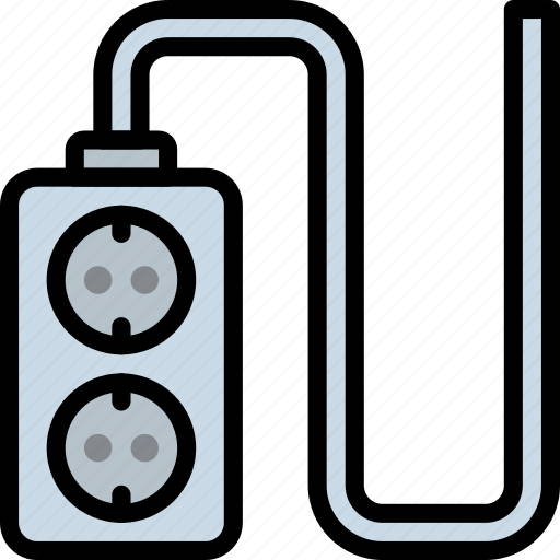 Cable, connector, double, eu, plug, socket icon - Download on Iconfinder