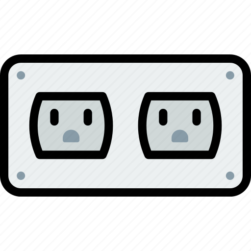 Cable, connector, dobule, plug, socket, us icon - Download on Iconfinder