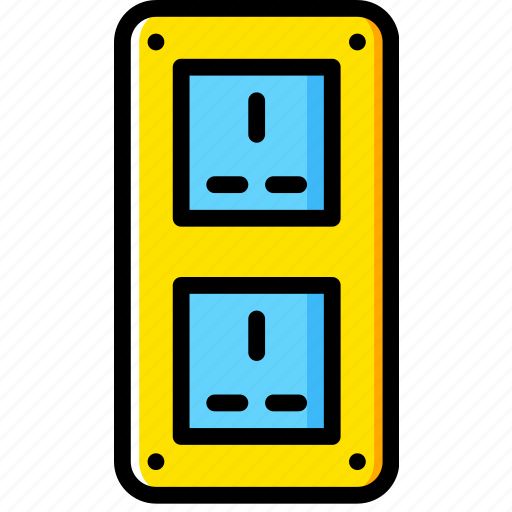 Cable, connector, double, plug, socket, uk icon - Download on Iconfinder