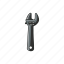construction, equipment, spanner, tool, wrench
