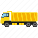 construction, dump truck, vehicle, truck