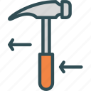 hammer, instruments, manualleft, nails, tool, work