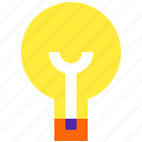building, idea, lamp, light, thinking, tool