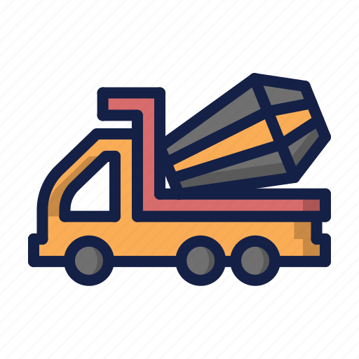 Construction, mixer, mixer truck, truck icon - Download on Iconfinder
