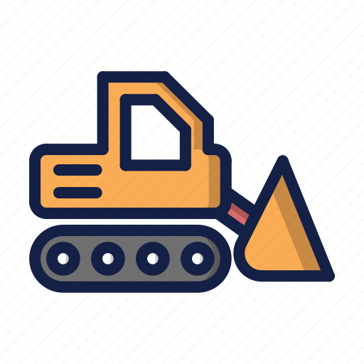 Bulldozer, construction, tracktor icon - Download on Iconfinder