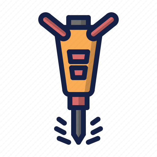 Construction, jackhammer, tool icon - Download on Iconfinder