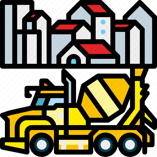 Builder, cement, concrete, construction, machinery, mixer, transport icon - Download on Iconfinder