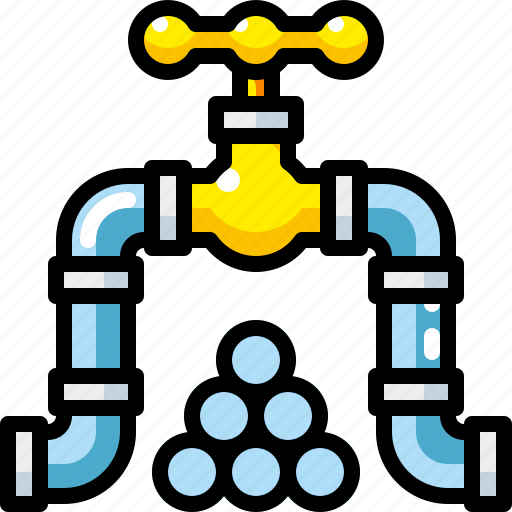 Construction, pipe, pipeline, pipes, pump, valve, water icon - Download on Iconfinder