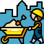 barrow, cart, construction, tool, transport, transportation, wheelbarrow 