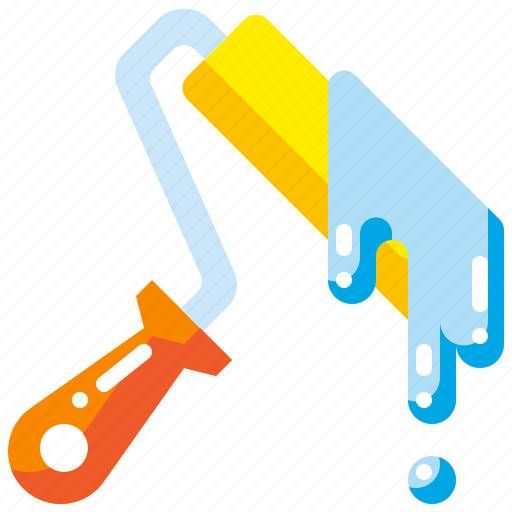 Brush, color, paint, paintbrush, painter, roller, tool icon - Download on Iconfinder
