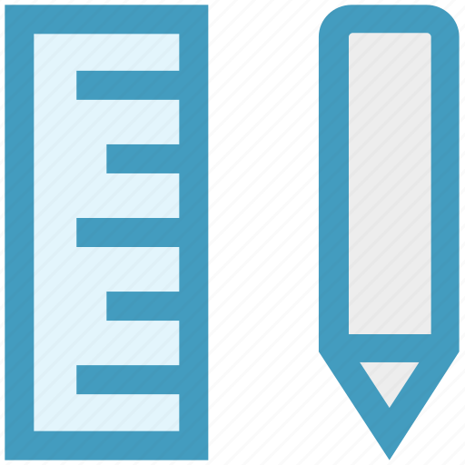 Construction, design, pencil, pencil and ruler, ruler, stationary icon - Download on Iconfinder