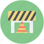 barrier, caution, traffic cone, under construction, website improvement 