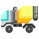 car, cement, lorry, mixer, truck, trucks