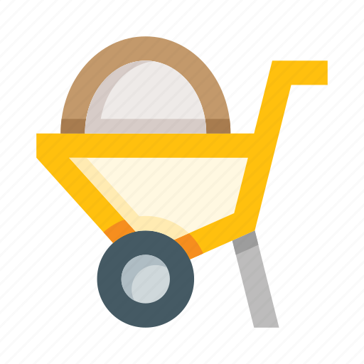 Construction, trolley, cargo, sand, equipment, building, tool icon - Download on Iconfinder