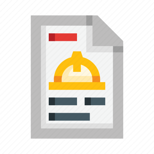 Construction, engineering, document, architecture, building, protection, specification icon - Download on Iconfinder