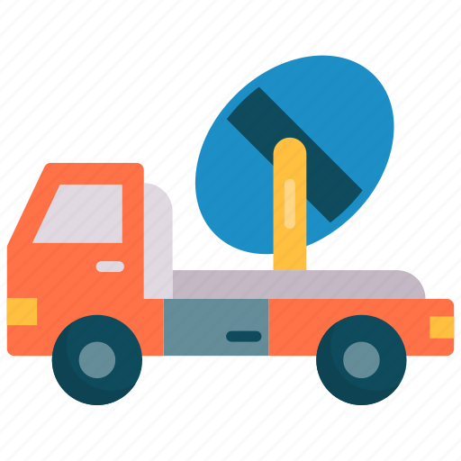 Concrete vehicle, concrete buggy, power buggy, transport, construction vehicle icon - Download on Iconfinder