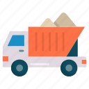 dump truck, vehicle, transport, construction, truck