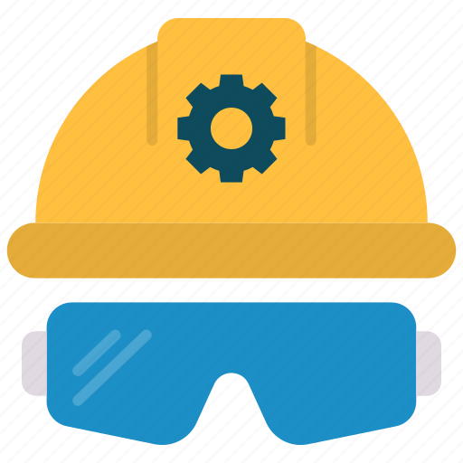 Safety, safety helmet, hard hat, safety glasses, worker safety icon - Download on Iconfinder