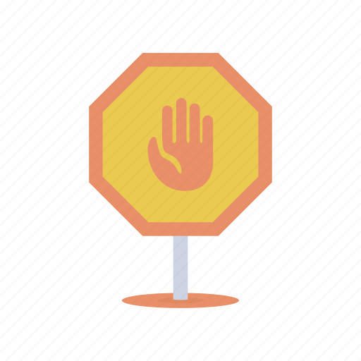 Construction, danger, hand, sign, stop, traffic, warning icon - Download on Iconfinder