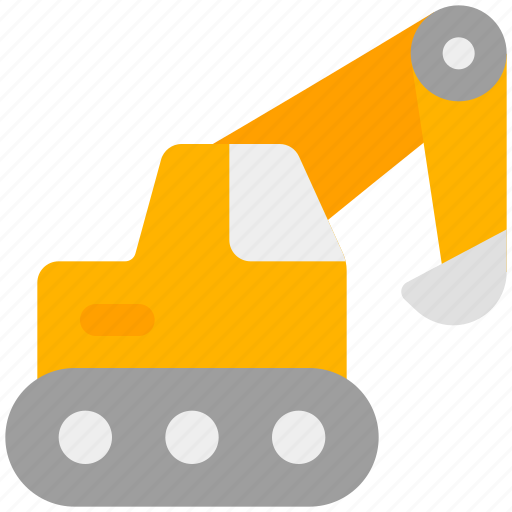 Excavator, construction, backhoe, excavators, vehicle, transport, machine icon - Download on Iconfinder