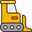 bulldozer, construction, excavator, vehicle, transport, transportation, tractor 