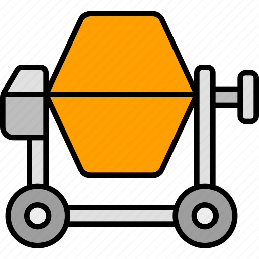 Concrete, mixer, construction, industry, cement, mixing icon - Download on Iconfinder