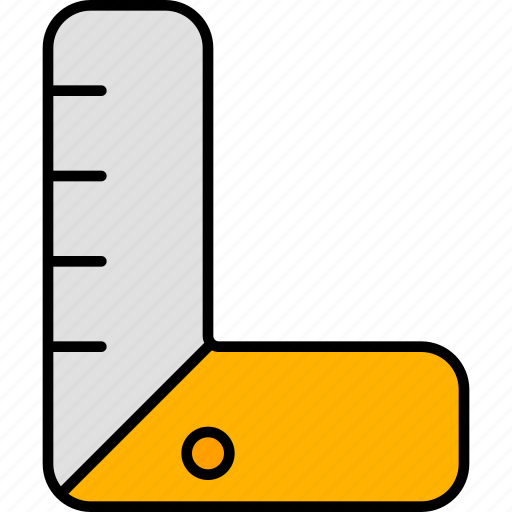 Ruler, construction, measuring, measure, rulers, protractor, stationery icon - Download on Iconfinder