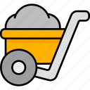 wheelbarrow, construction, wheelbarrows, gardening, cart, trolley, tool