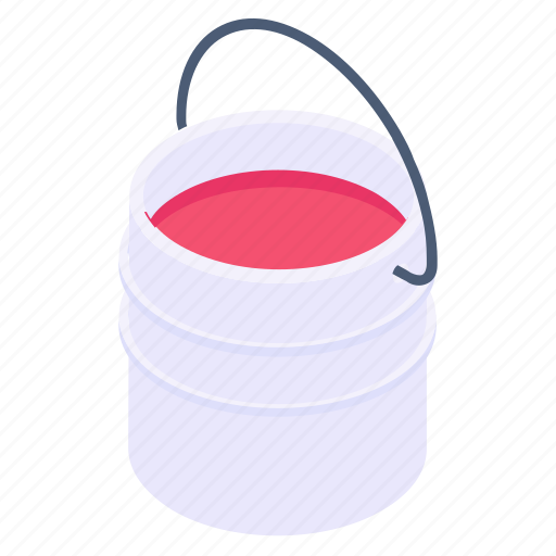Paint basket, paint bucket, color basket, pail, paint icon - Download on Iconfinder